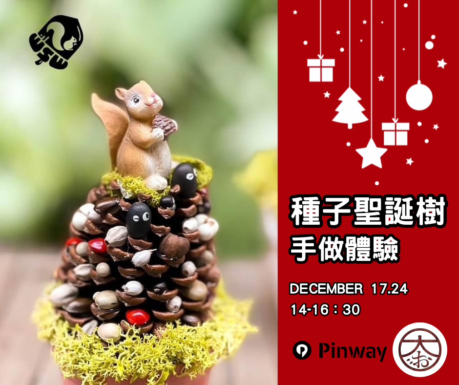 今年聖誕節，來駁二Pinway一起動手做小型聖誕樹吧！